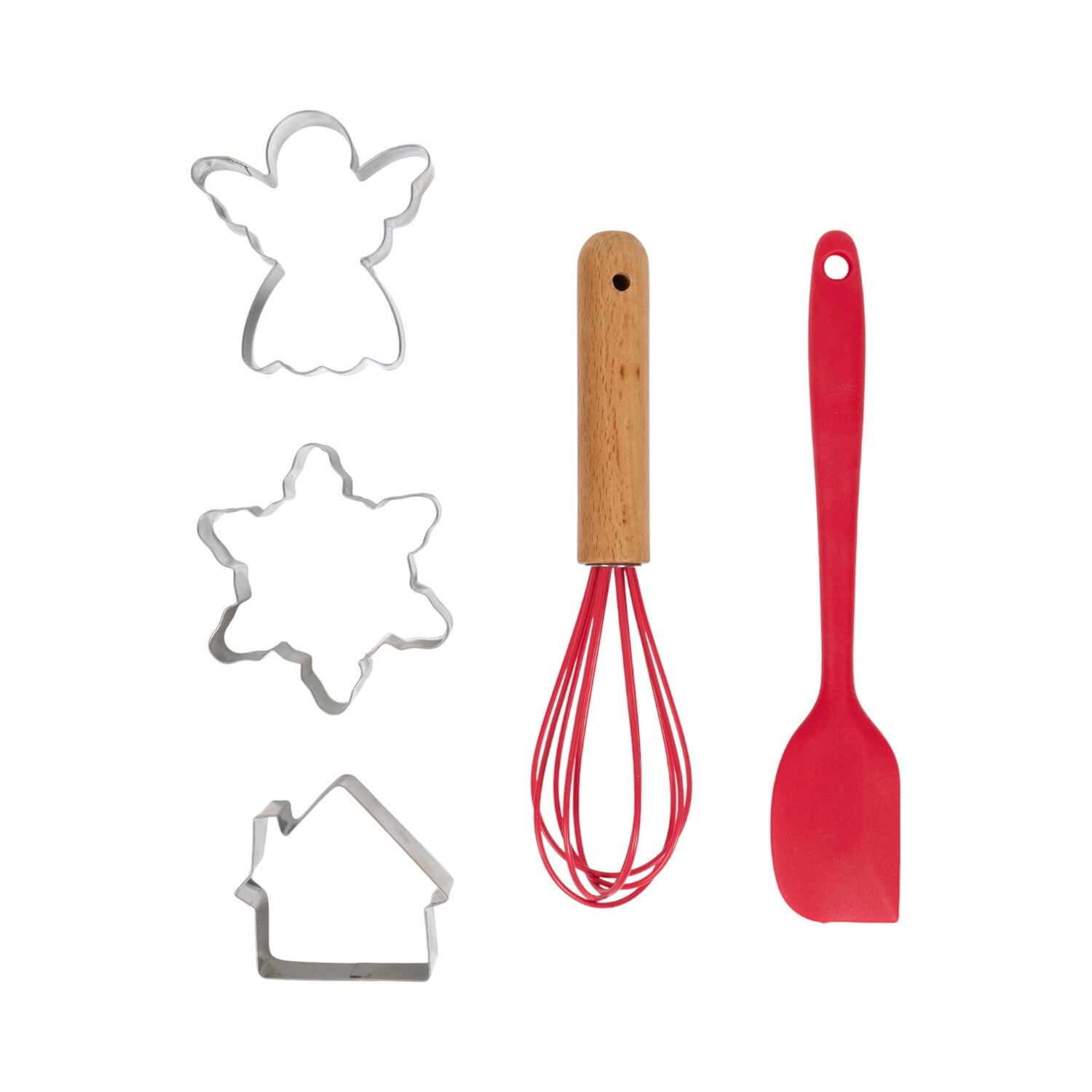 5 Piece Christmas Baking Set Red Image 2