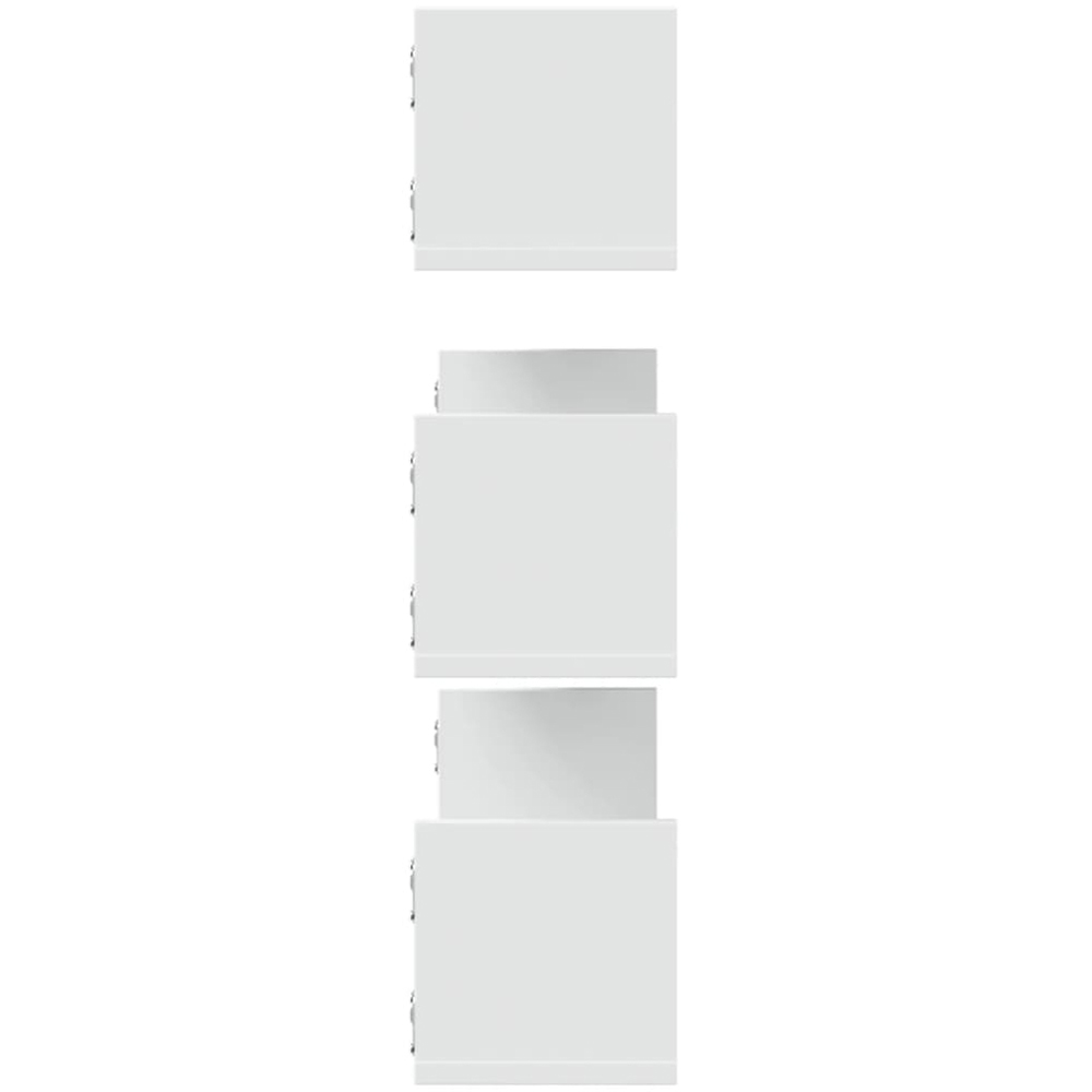 vidaXL 80cm Set of 3 White Floating Wall Shelf Image 4