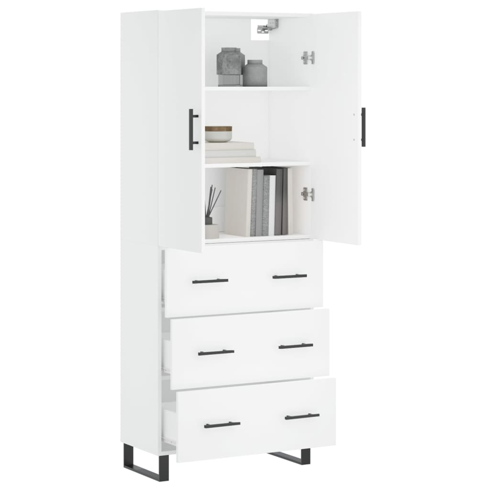 vidaXL 2 Door 3 Drawer White Highboard Image 3