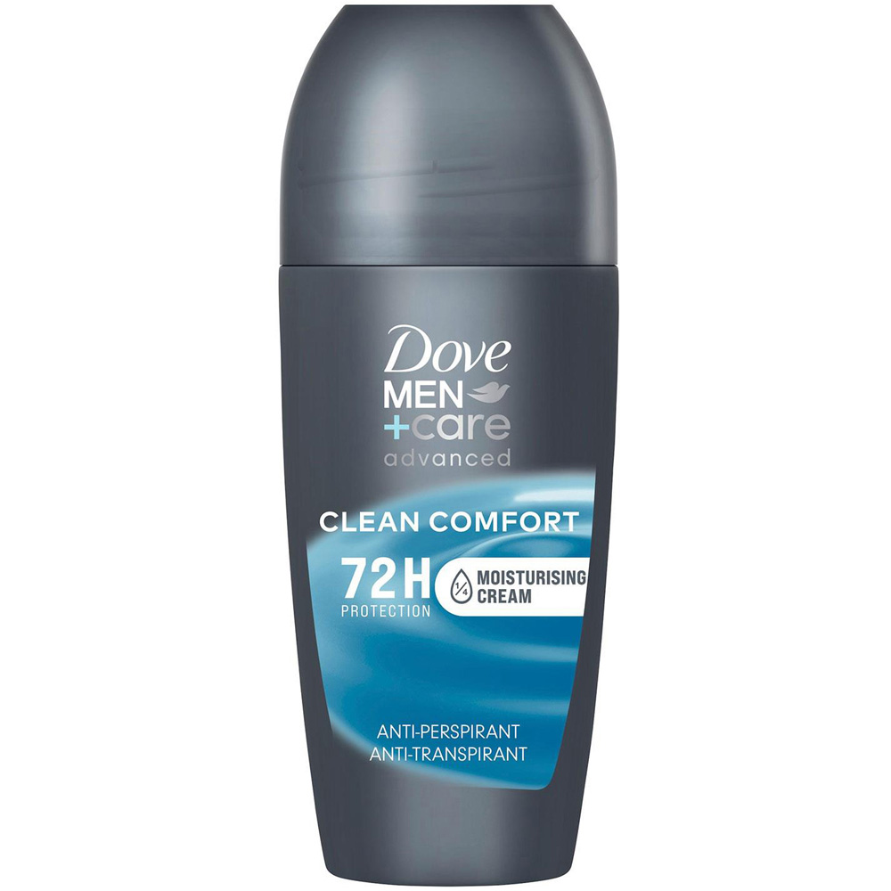 Dove Men+Care Advanced Clean Comfort Anti-Perspirant Roll On 50ml 24 Pack Image 2