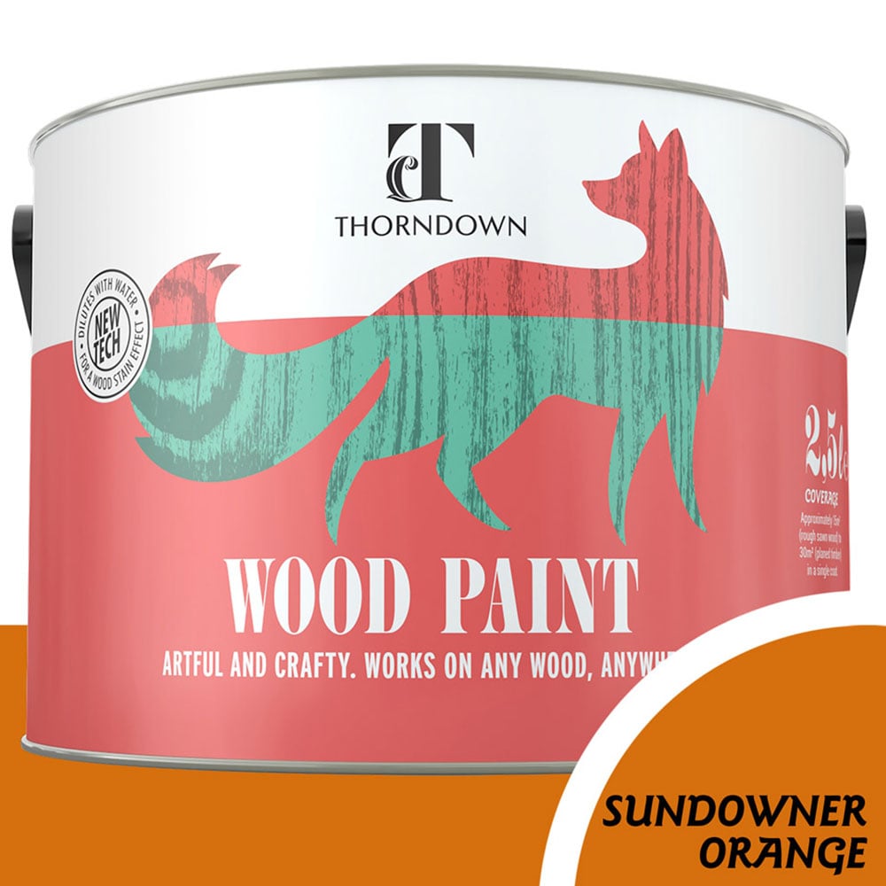 Thorndown Sundowner Orange Satin Wood Paint 2.5L Image 4