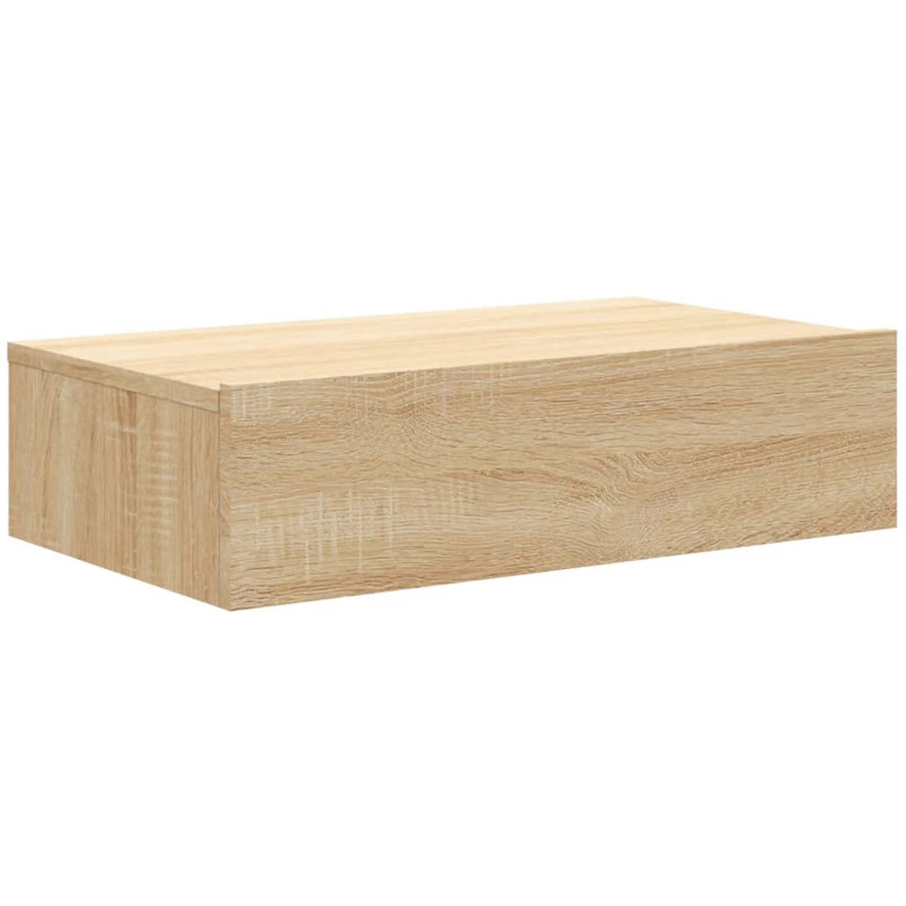 vidaXL Single Drawer Sonoma Oak Wall Mounted LED TV Cabinet Image 3