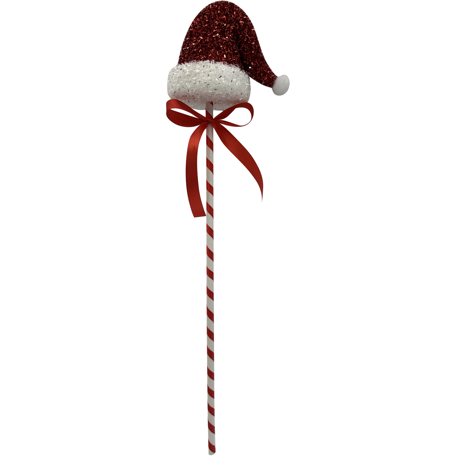 Glitter Santa Hat PickRed and White Image 1