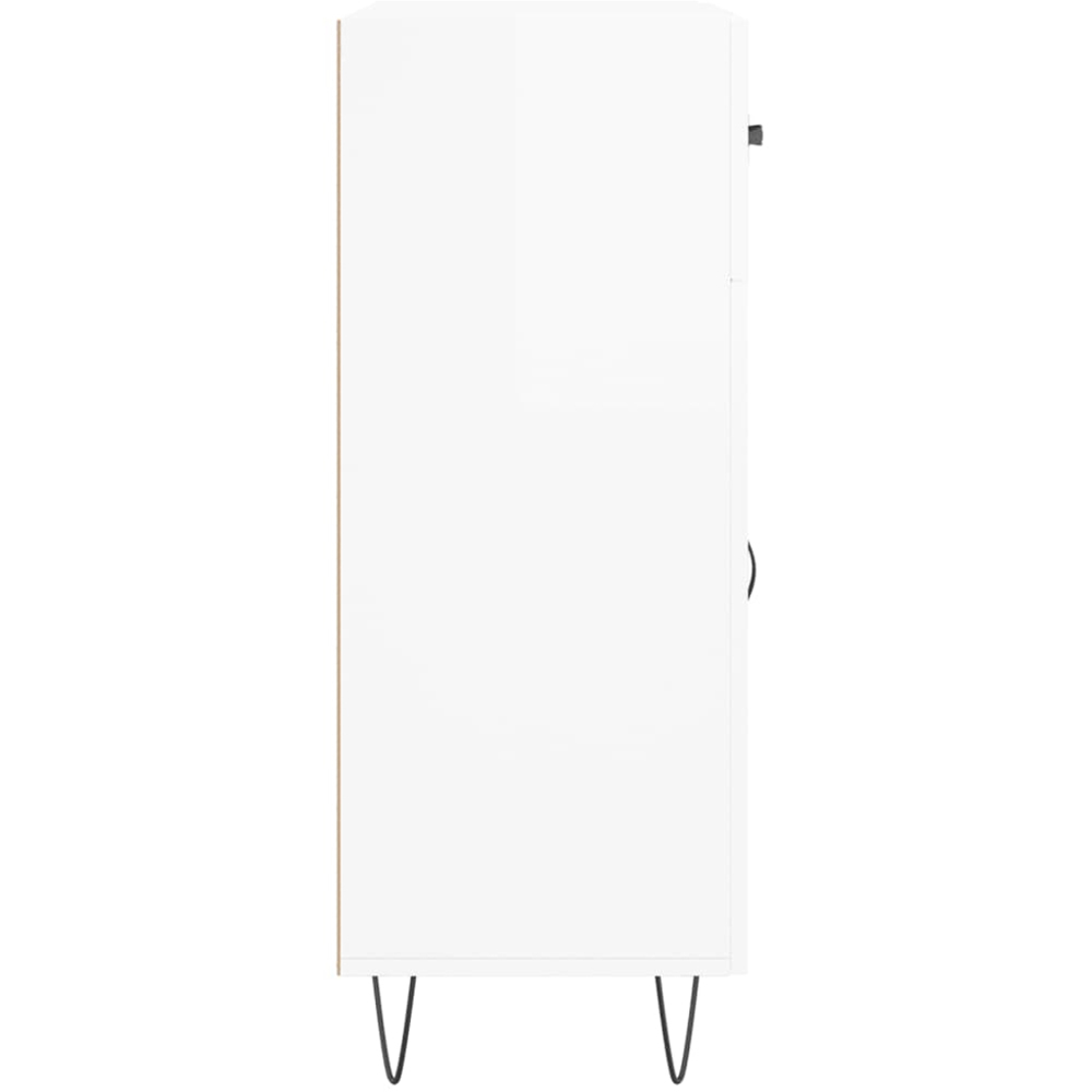 vidaXL 2 Door 2 Drawer White Sideboard Image 7