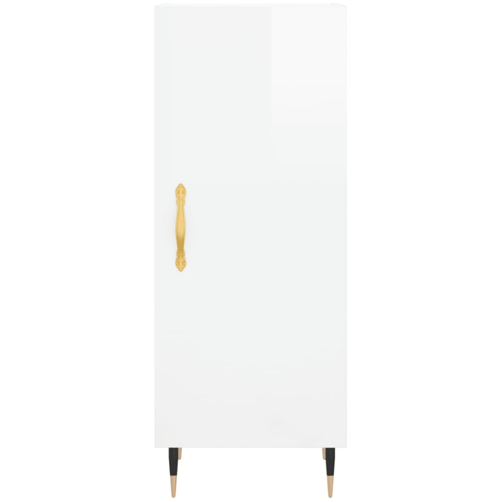 vidaXL Single Door High Gloss White Sideboard Image 6