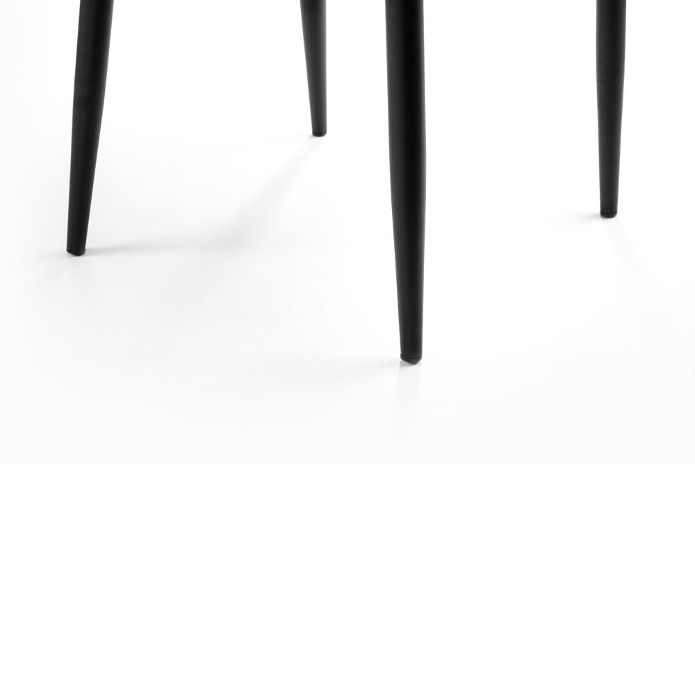 Julian Bowen Luxe Set of 2 Black Faux Leather Dining Chair Image 8