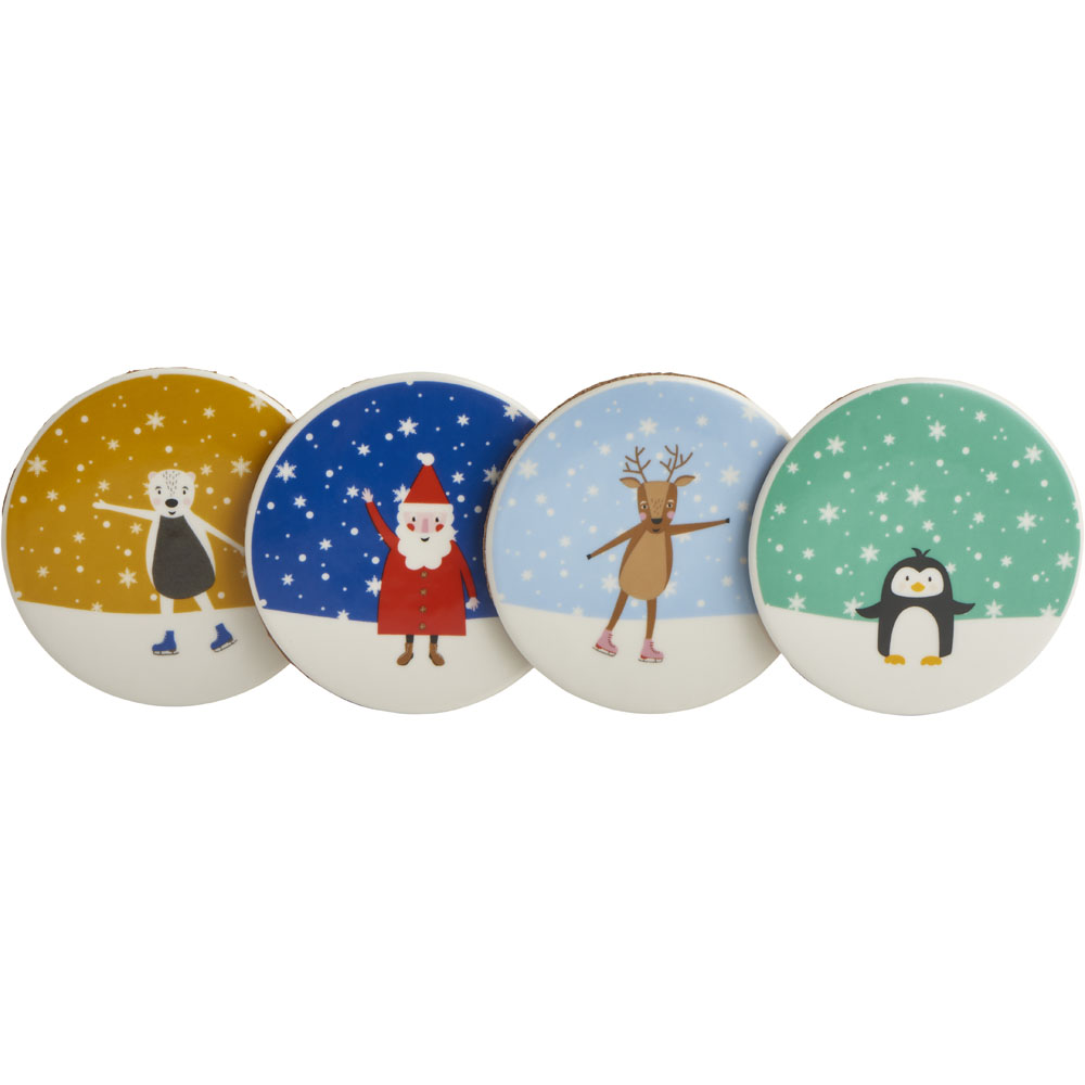 Wilko Festive Icons Coasters 4 Pack Image 1