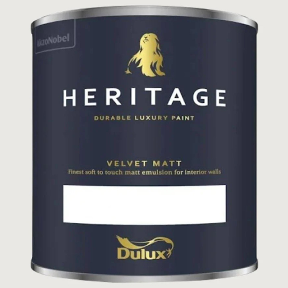 Dulux Heritage Walls and Ceilings Mallow White Velvet Matt Emulsion Paint 1L Image 2