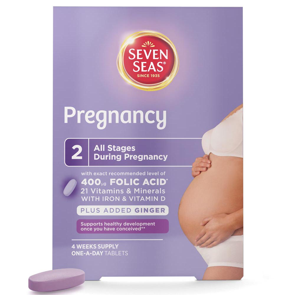 Seven Seas Pregnancy Vitamins with Folic Acid 28 Tablets Image 2