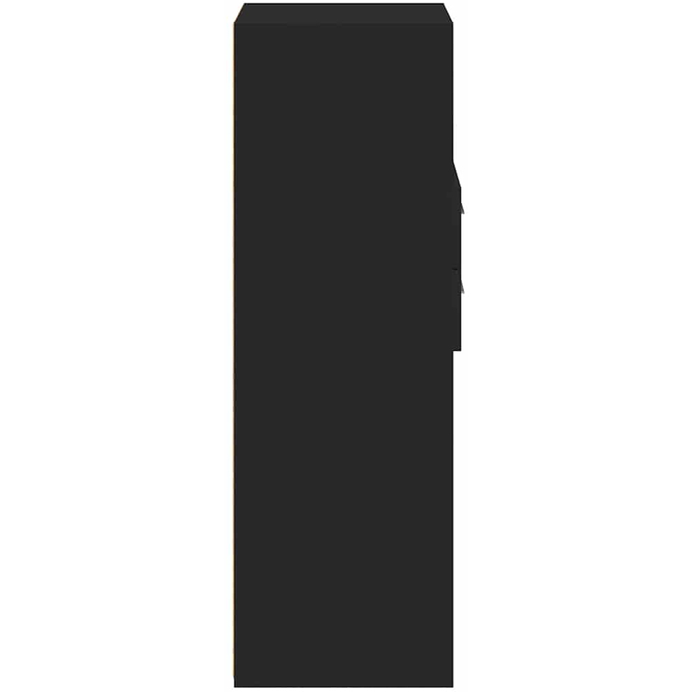 vidaXL 2 Drawer 3 Shelf Black Highboard Image 5