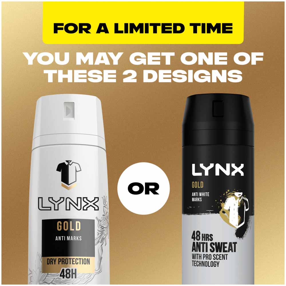 Lynx Gold Anti Marks Anti Perspirant Deodorant 150ml Image 5