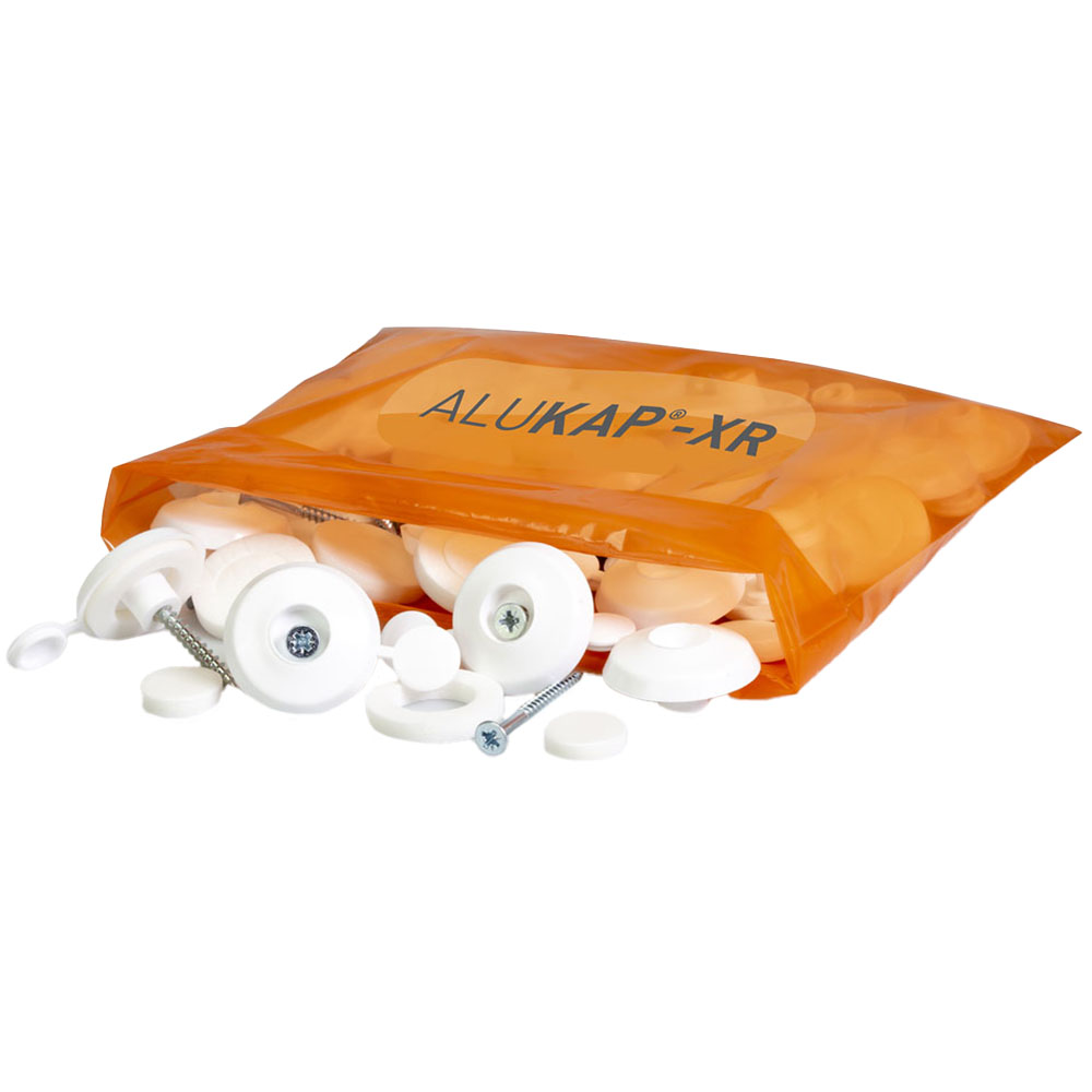 Alukap-XR White Fixing Buttons 50 Pack Image 1