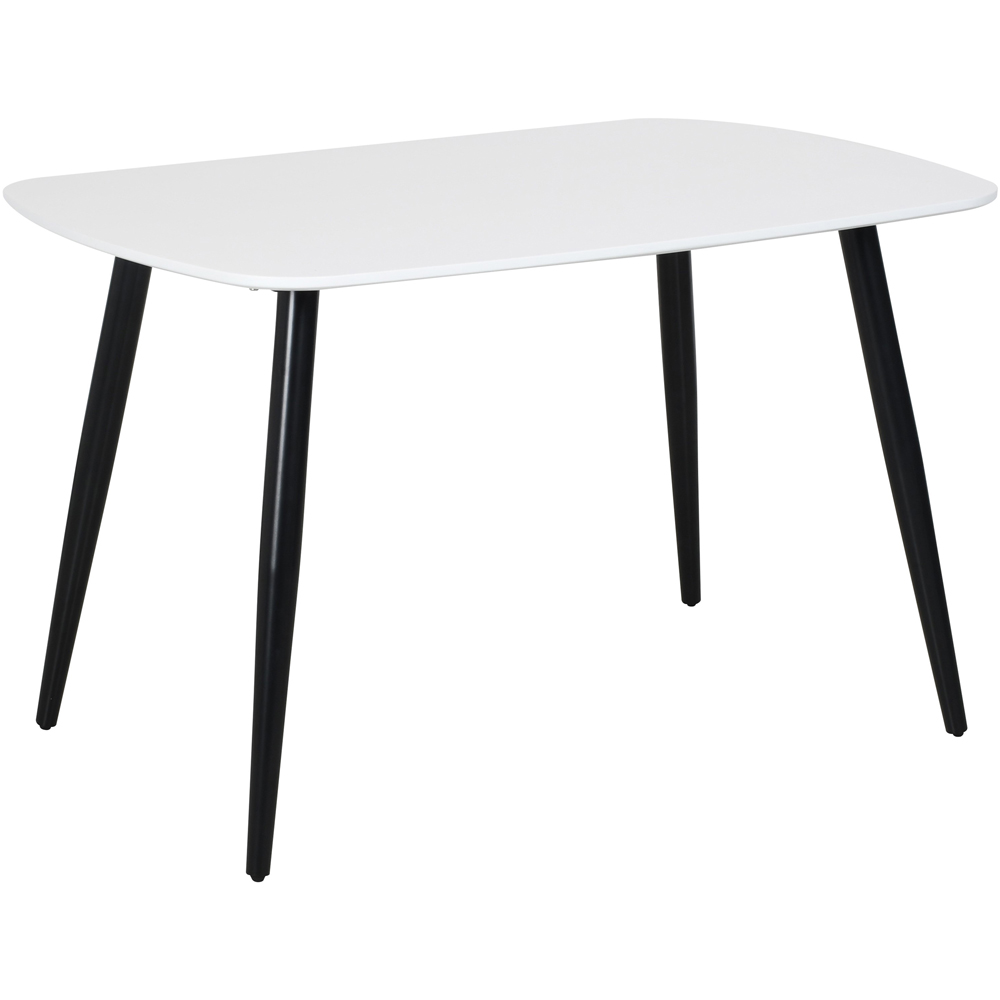 Core Products Aspen 2 Seater Rectangular Dining Table White and Black Image 2