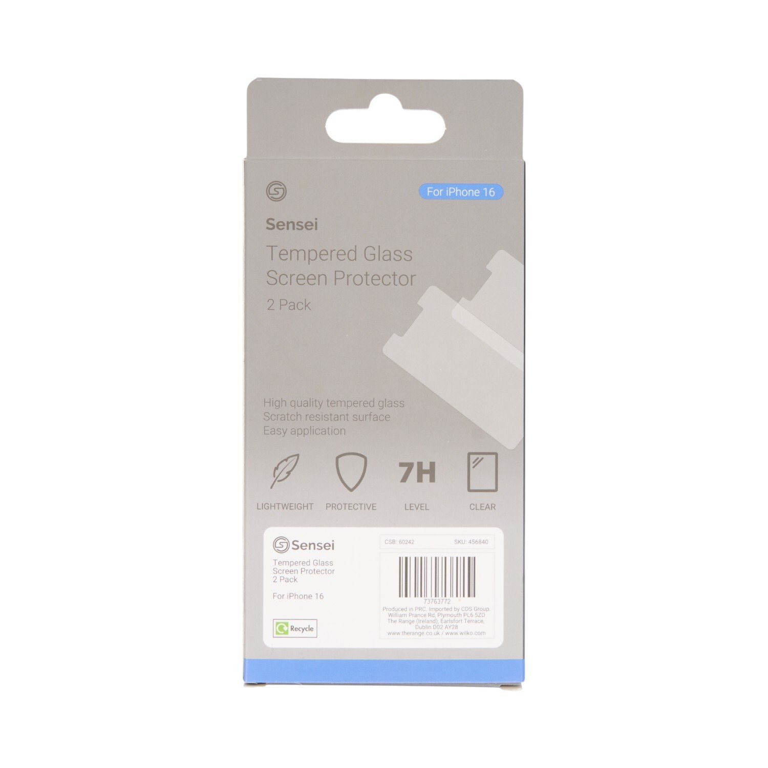 Sensei iPhone 16 Tempered Glass Screen Protectors Clear Image 2