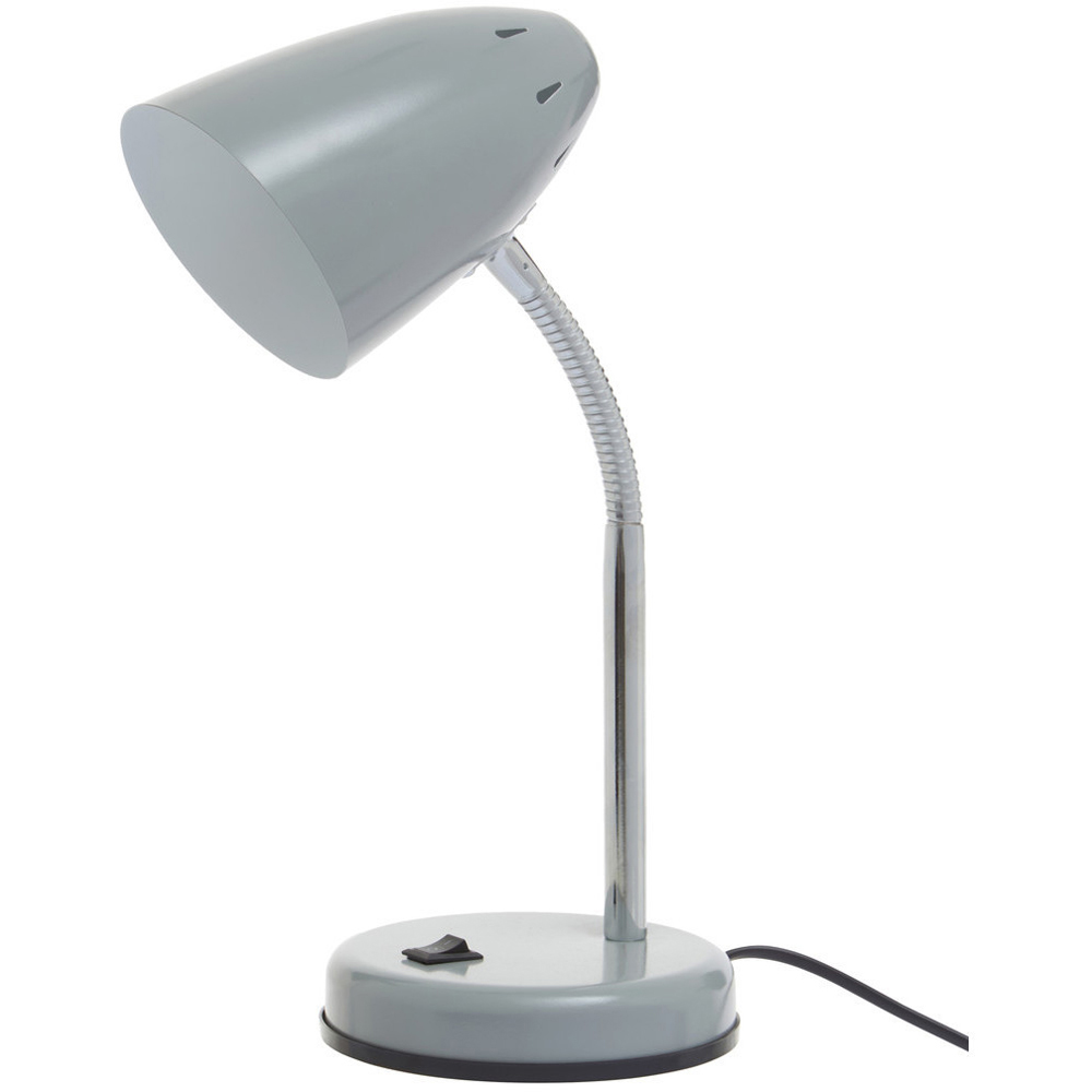 Premier Housewares Flexi Matte Grey Desk Lamp Image 2
