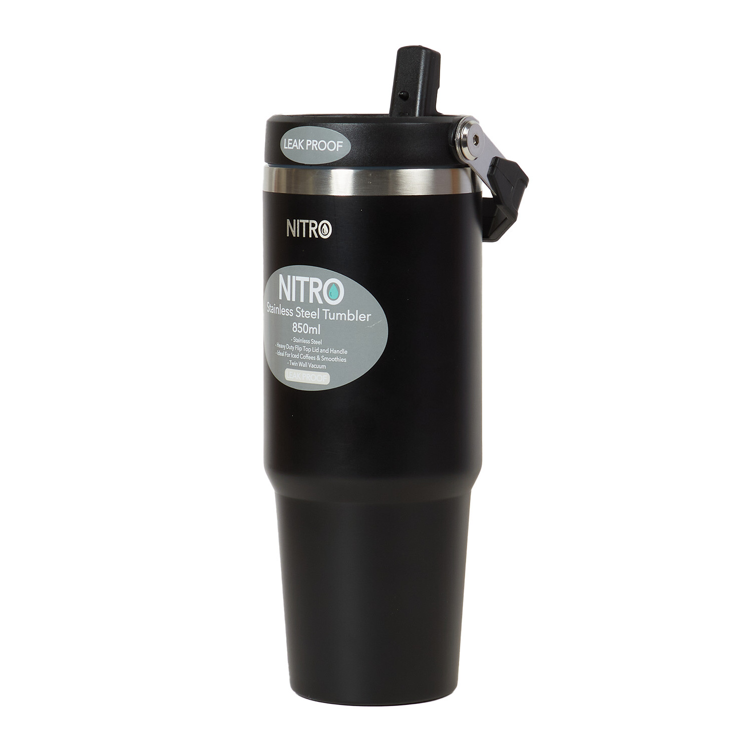 Nitro Stainless Steel Tumbler 850ml - Black Image 2