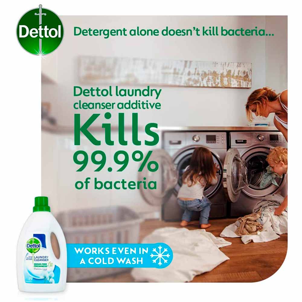 Dettol Fresh Cotton Antibacterial Laundry Sanitiser 2.5L Image 3