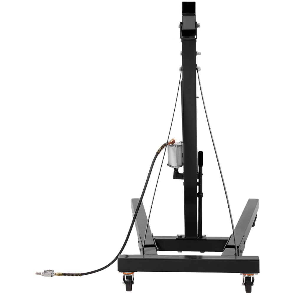 Living and Home Black Adjustable Boom and Wheels Hydraulic and Pneumatic Engine Crane Image 3