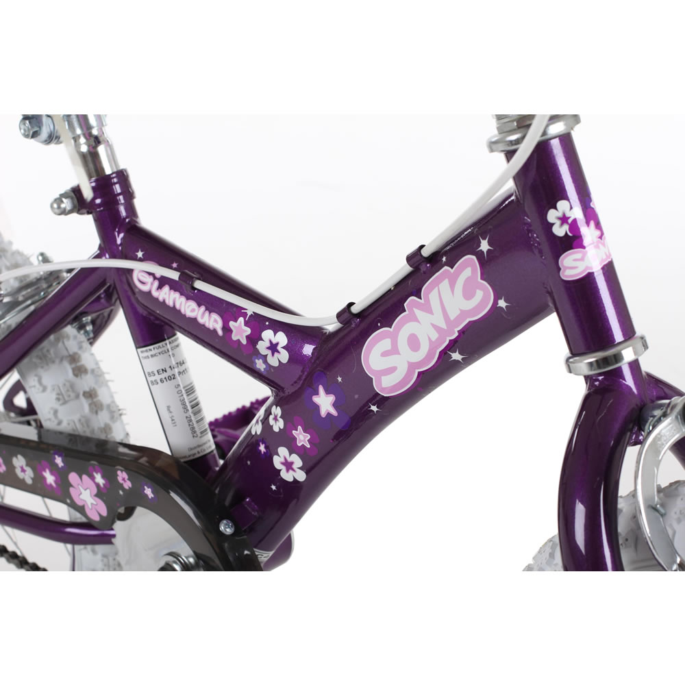 Sonic Glamour Kids 16" Purple Bike Image 3