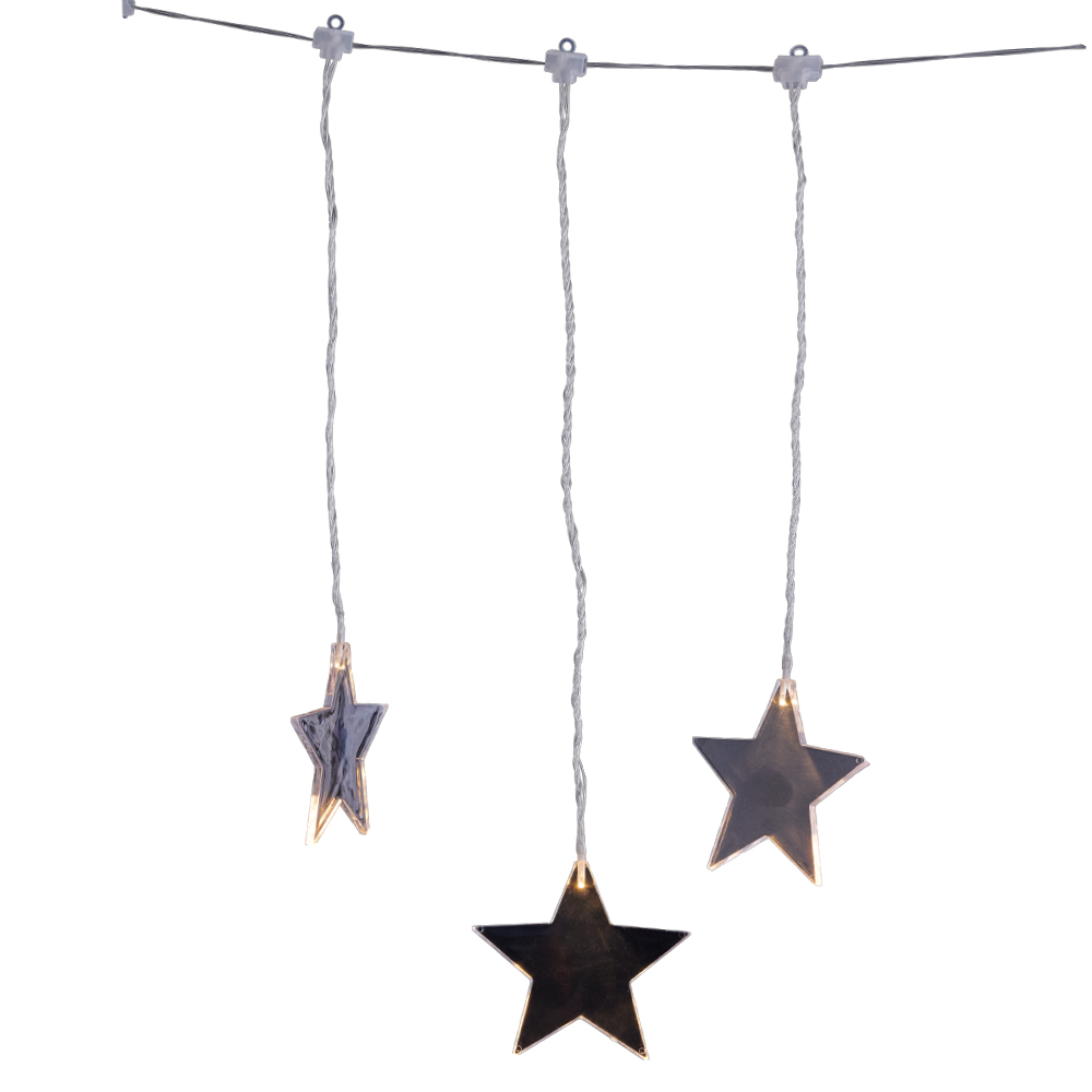 Wilko Battery Operated Star Curtain Lights Image 2