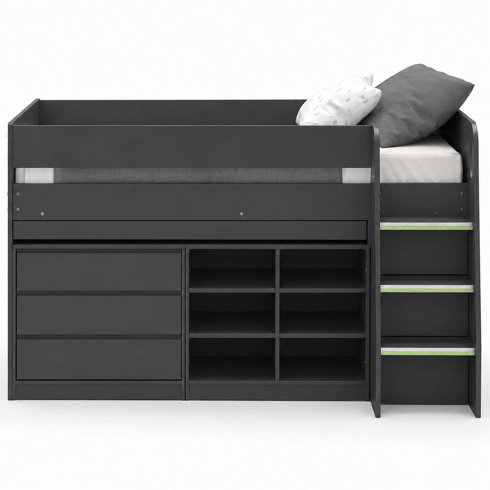 Julian Bowen Vespa Anthracite Mid Sleeper Bed with Desk Image 3