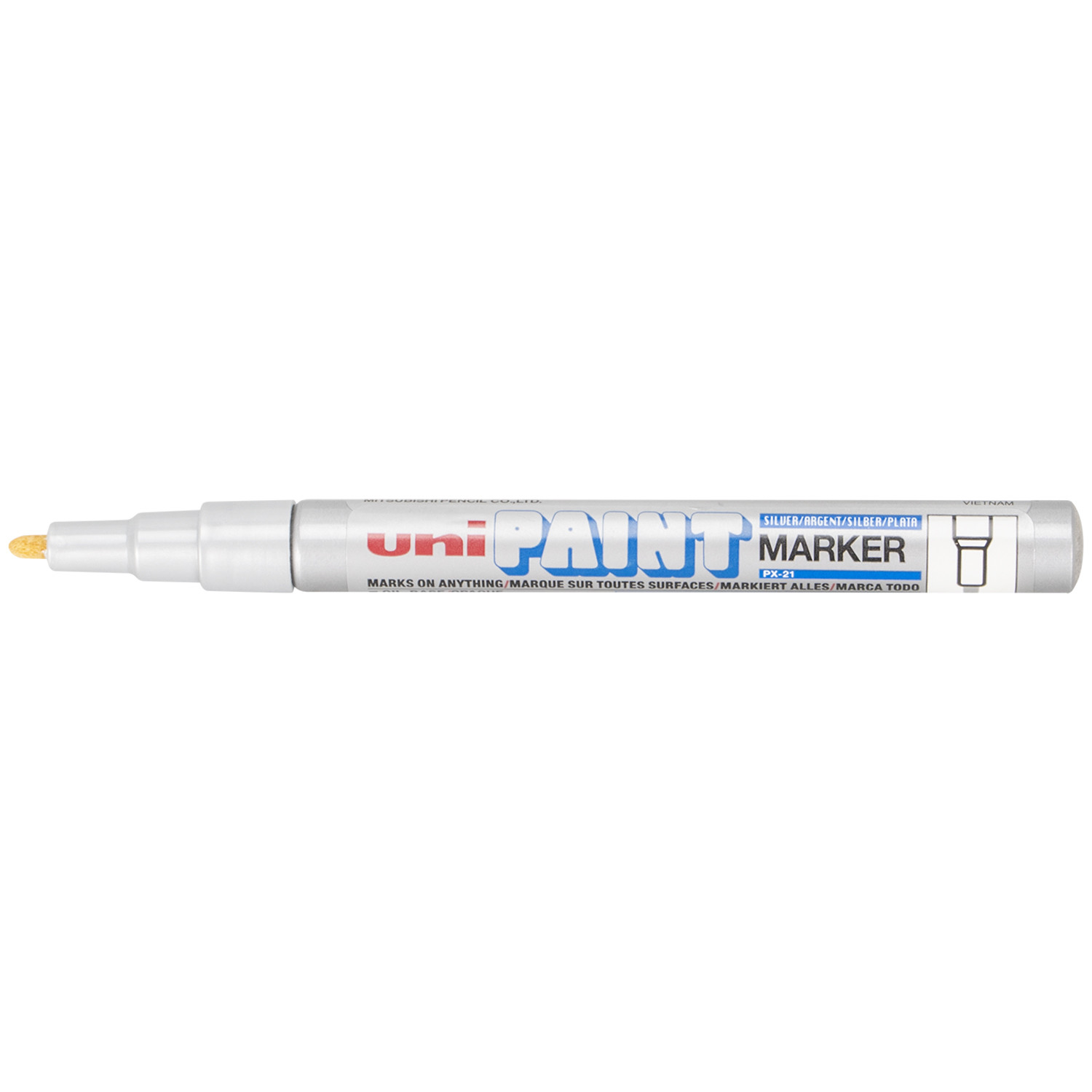 Uniball Paint Marker Pen PX-21 Silver - Silver Image 2