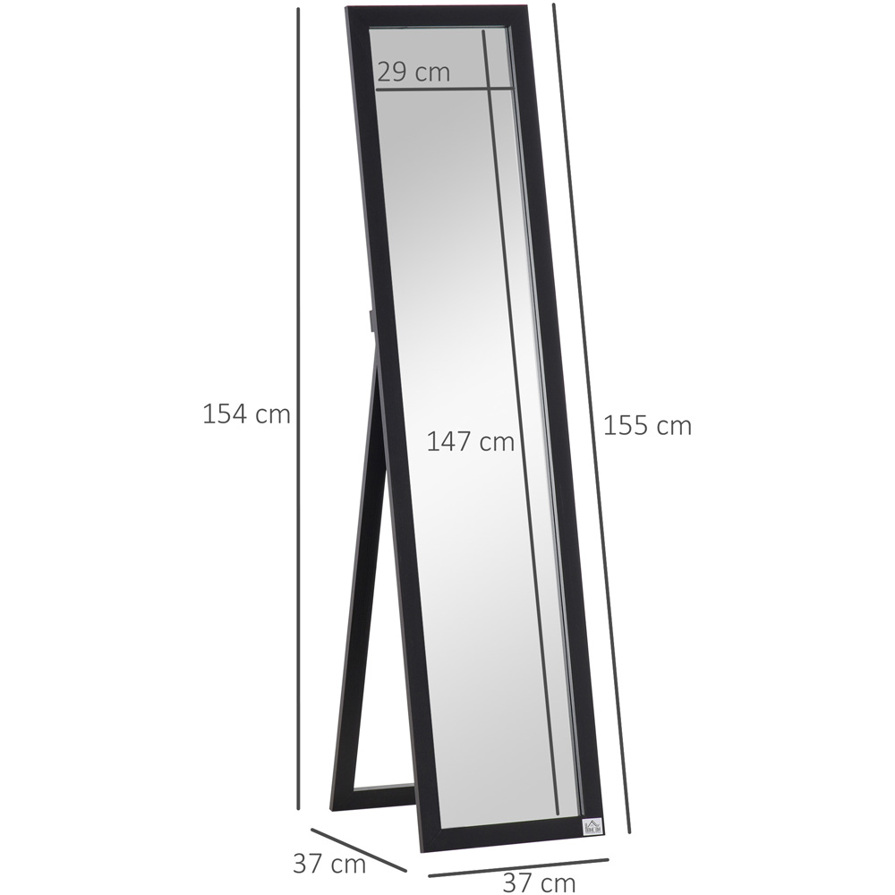 Portland Black Frame Full Length Mirror 37 x 154cm Image 7