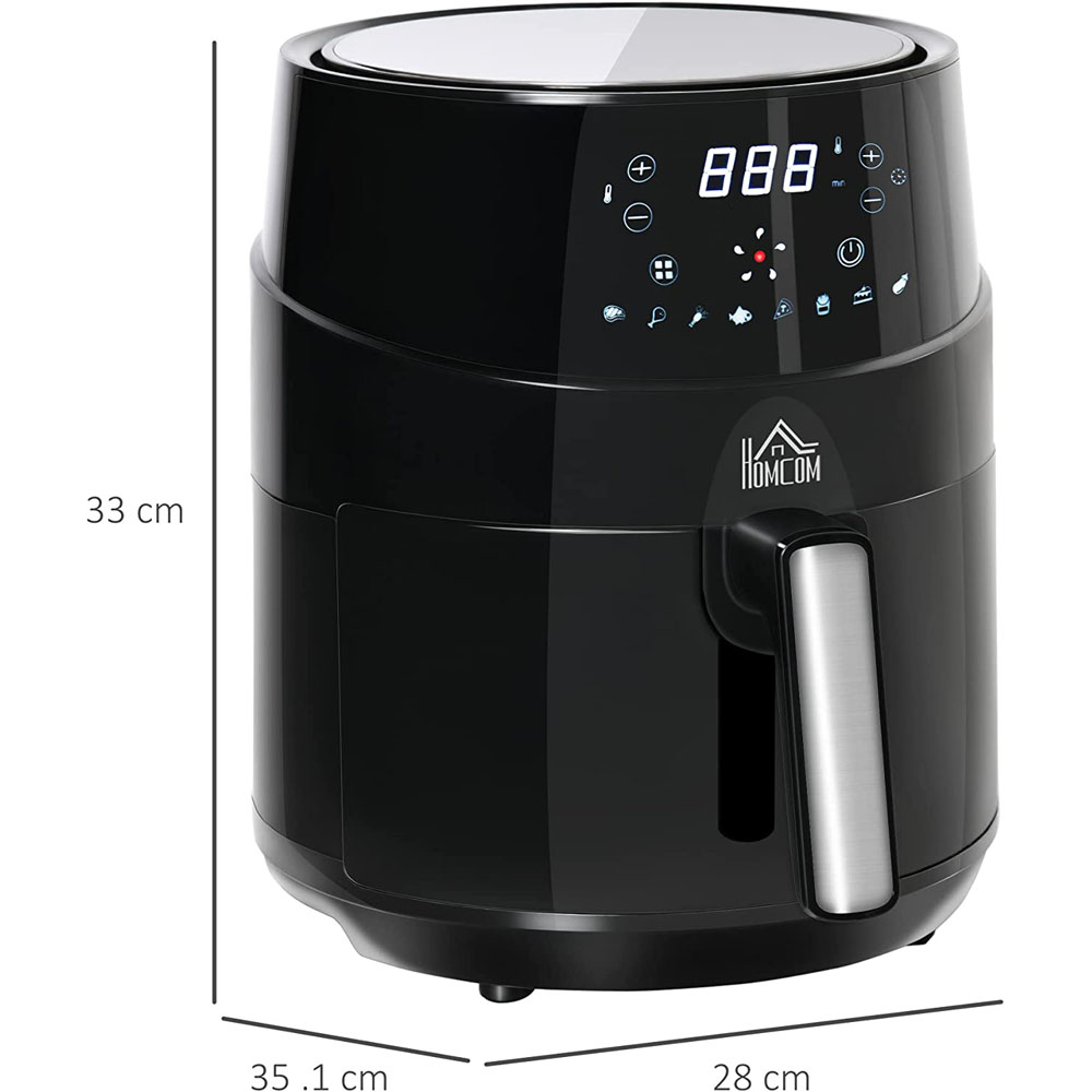 HOMCOM 4.5L Black Air Fryer 1500W Fryer Image 8