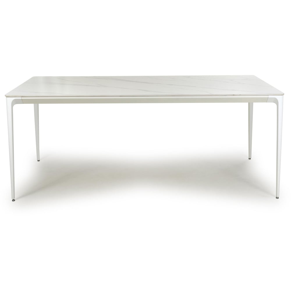 Shankar Montreal 6 Seater White Dining Table Image 2