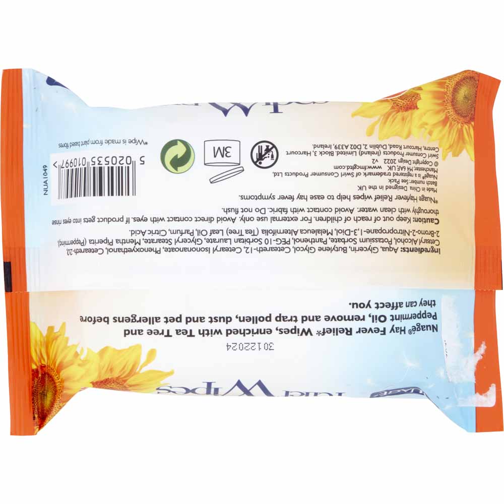 Nuage Hayfever Relief Wipes 30 Pack Image 3