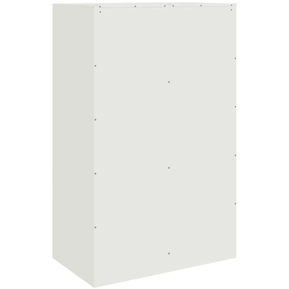 vidaXL 2 Door 2 Shelf White Seel Sideboard Image 9