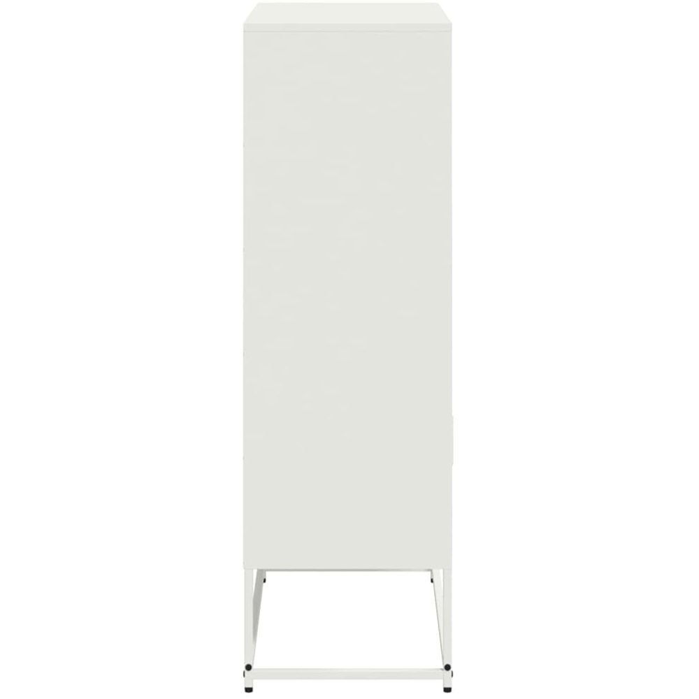vidaXL 2 Door 2 Shelf White Steel Highboard Image 7