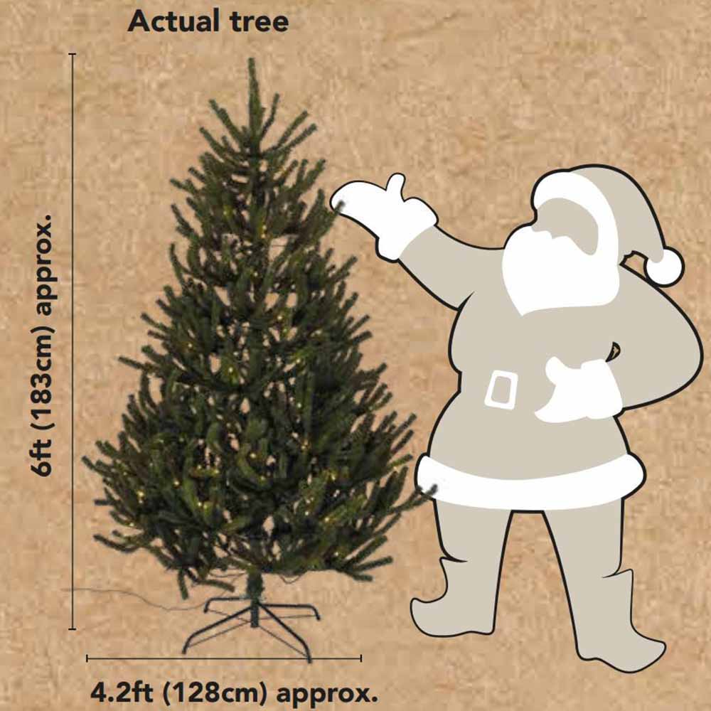 Wilko 6ft Upswept Pre-lit Artificial Christmas Tree Image 4