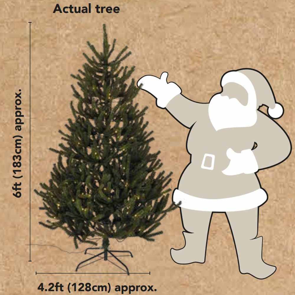 Wilko 6ft Upswept Prelit Artificial Christmas Tree Wilko