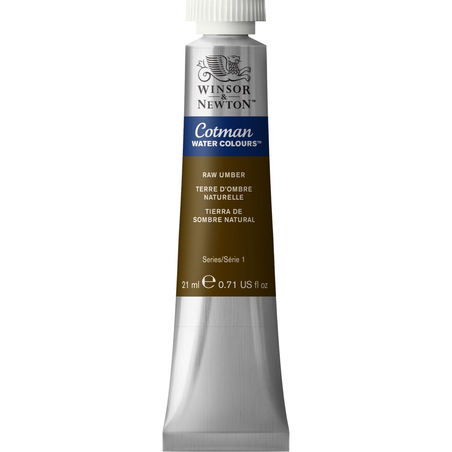 Winsor and Newton Cotman Watercolour Paint 21ml - Raw Umber Image 1