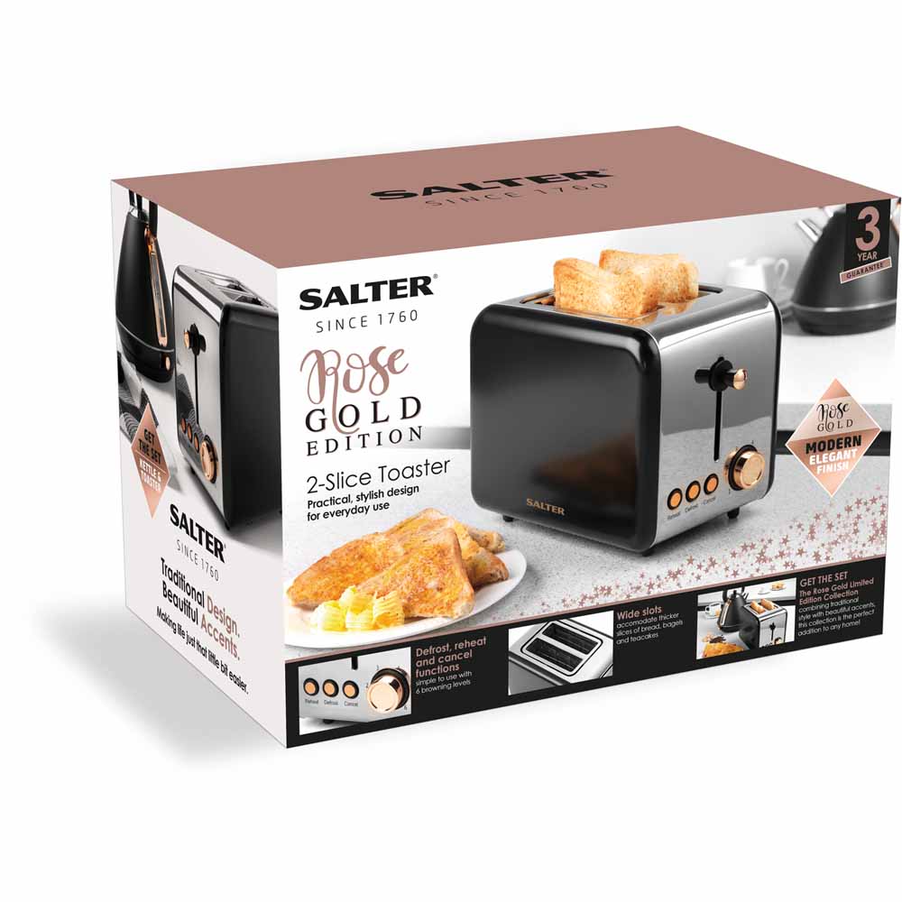 Salter Rose Gold 2 Slice Toaster Image 3