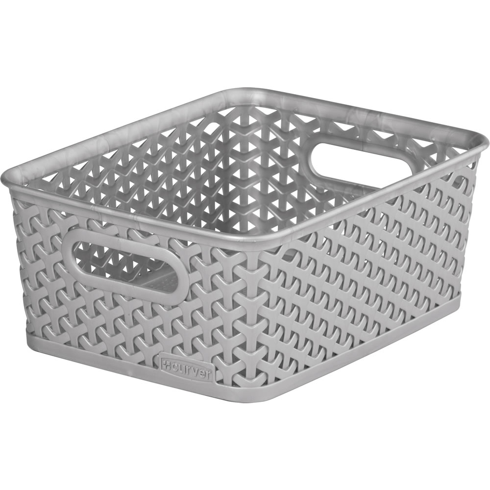 Curver My Style 8L Small Grey Basket Wilko