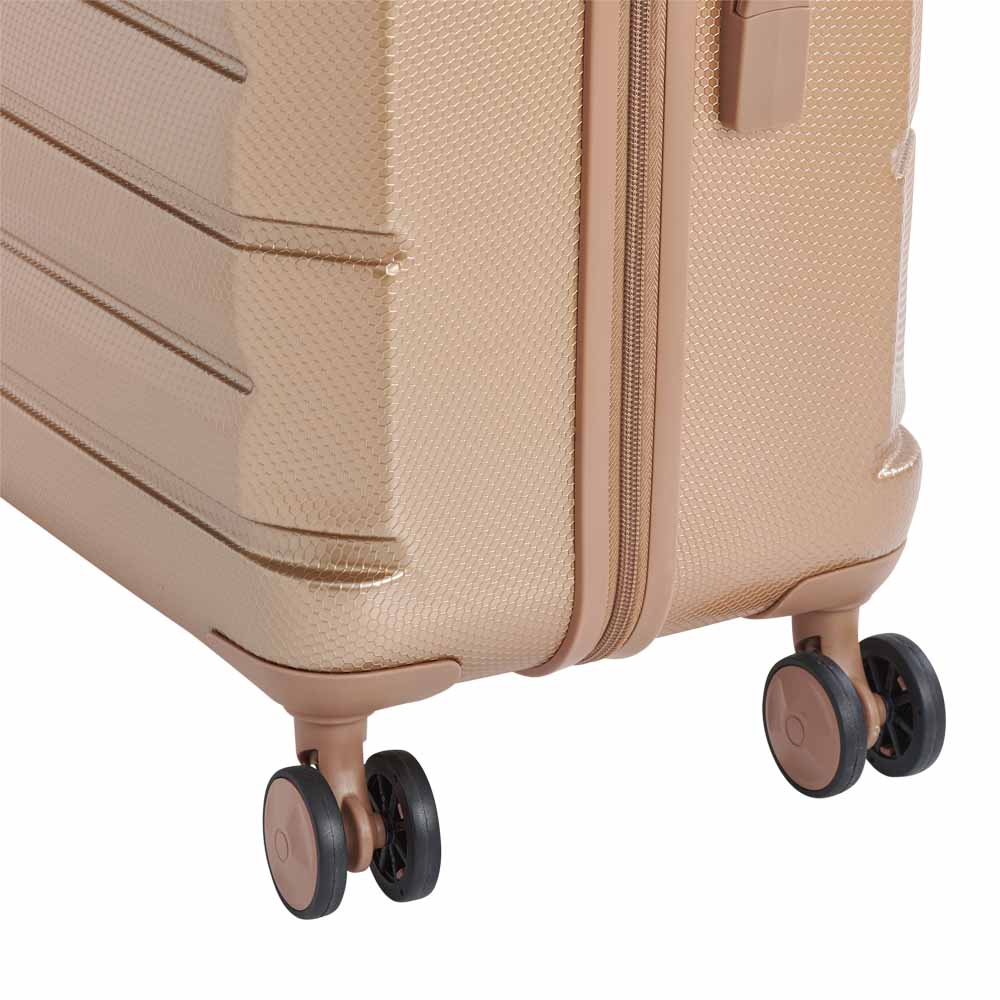 Wilko Hard Shell Suitcase Gold 25 inch Wilko