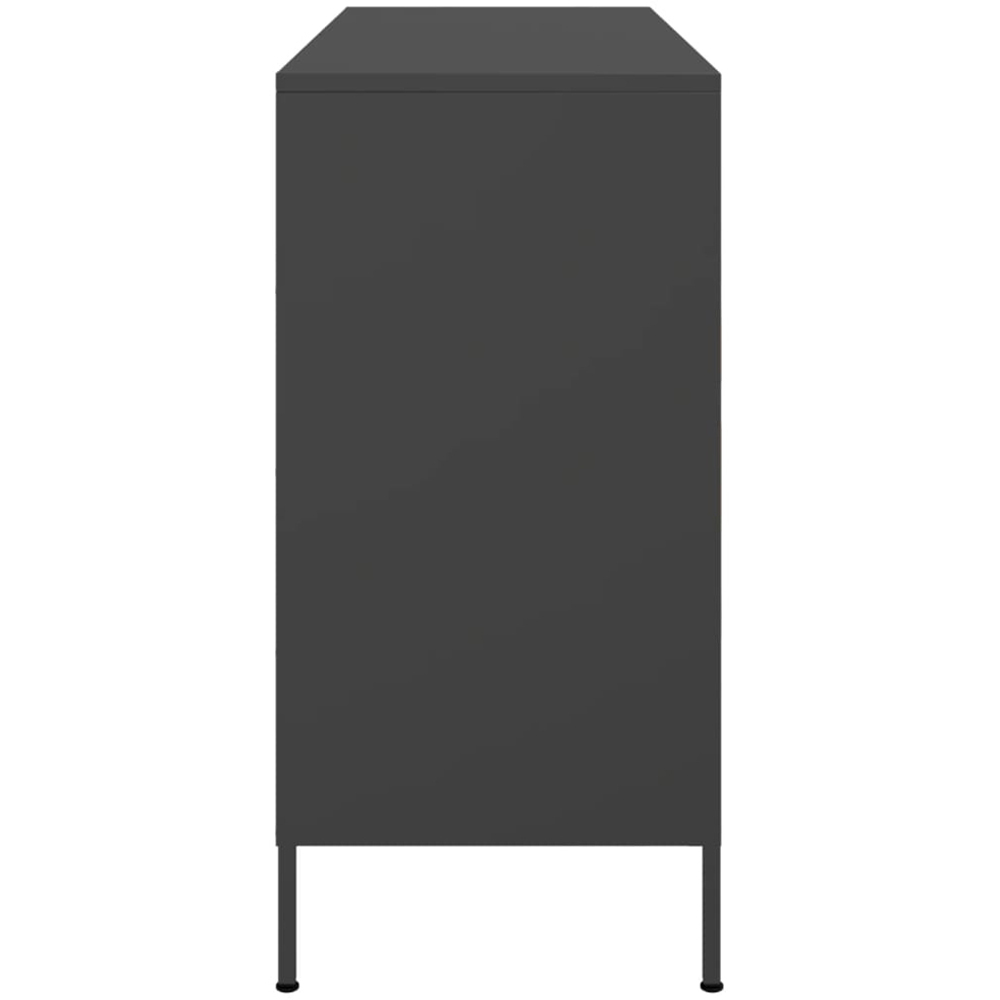 vidaXL 6 Door Black Metal Sideboard Image 6