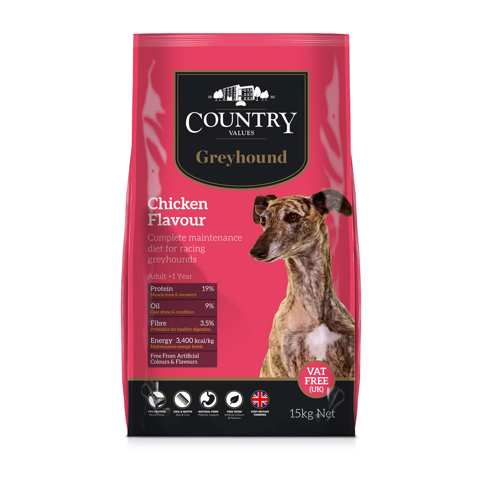 Burgess Country Values Chicken Flavour Greyhound Dog Food 15kg Image