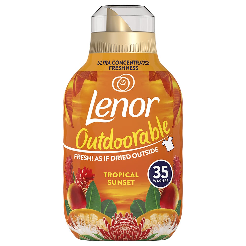 Lenor Outdoor Fabric Conditioner Tropical Sunset 35 Washes Case of 6 x 490ml Image 2