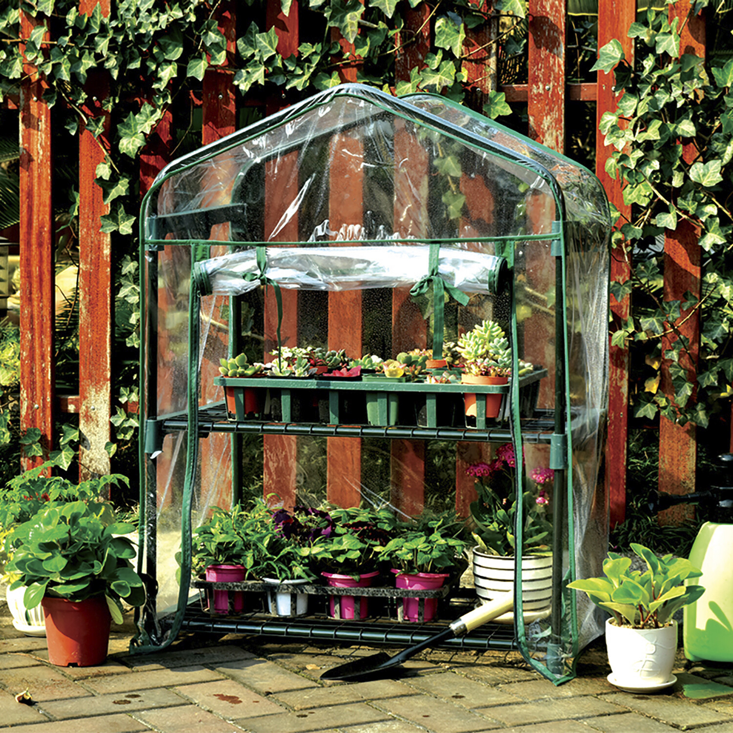 My Garden 2 Tier PVC 2.3 x 1.5ft Mini Greenhouse Image