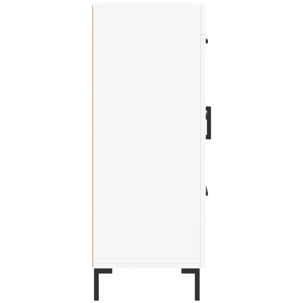 vidaXL Single Glass Door 3 Drawer White Sideboard Image 7