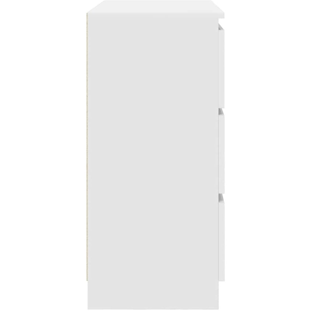 vidaXL 3 Drawer White Sideboard Image 6