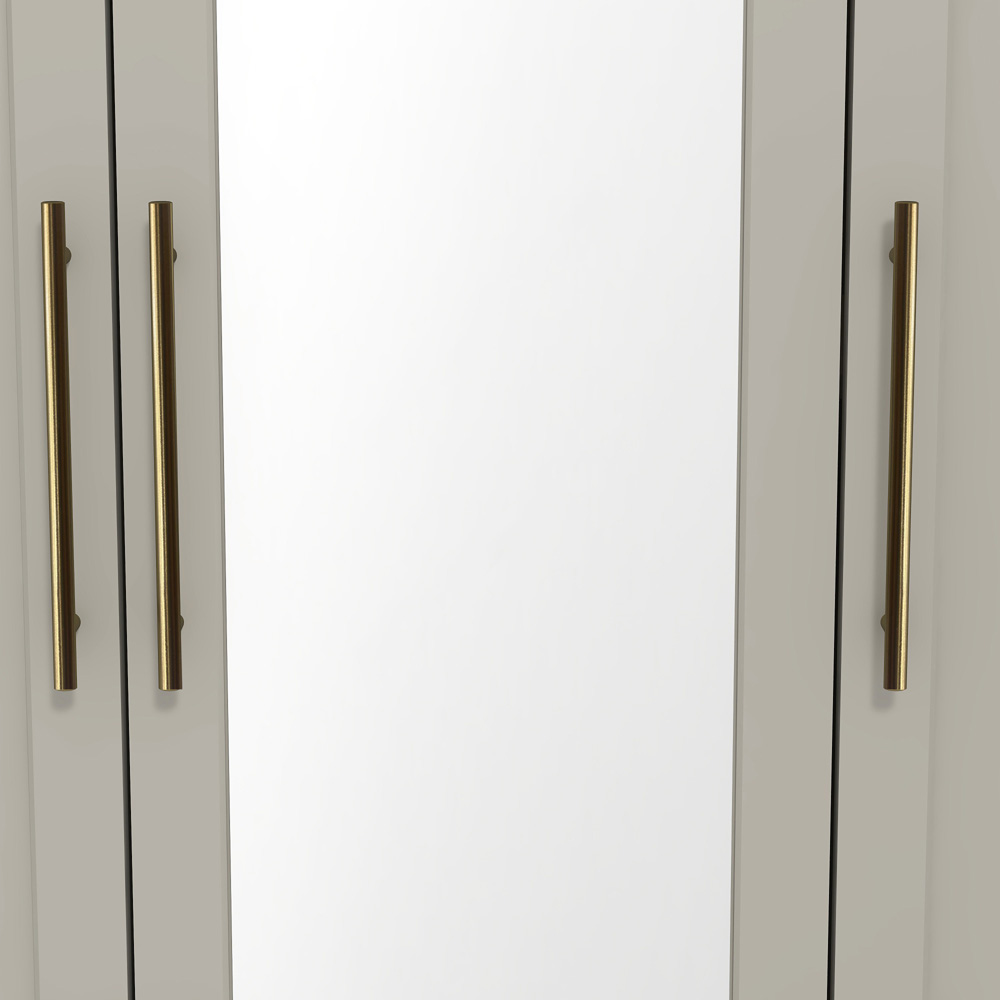 GFW Lyngford 3 Door Grey Mirrored Wardrobe Image 6