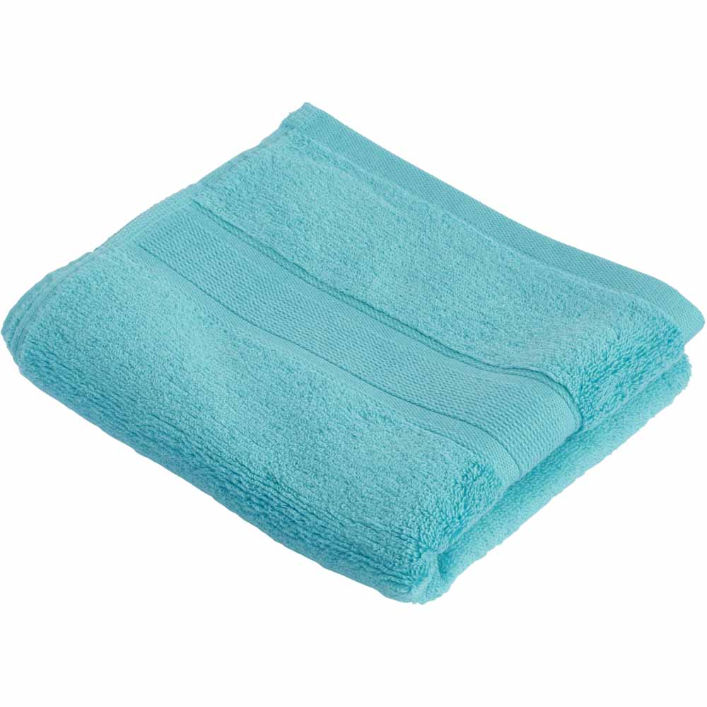 Wilko Supersoft Aqua Hand Towel Image 1