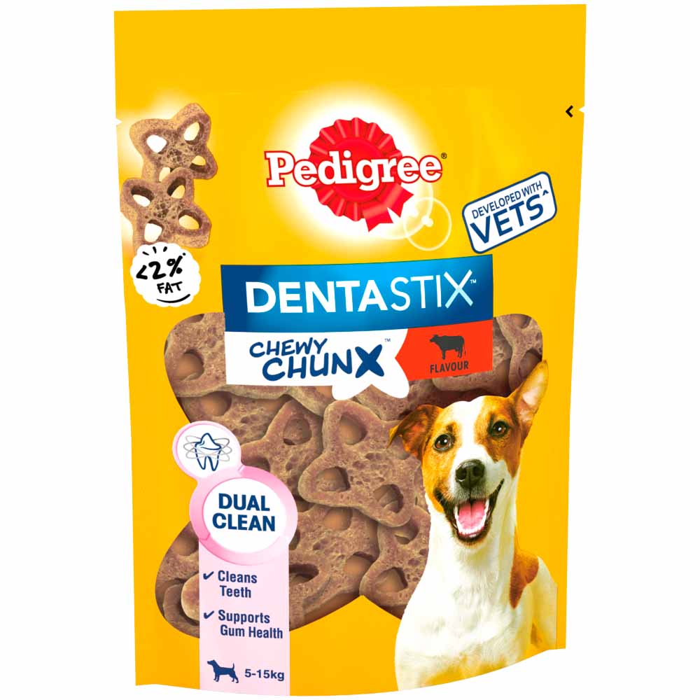 Pedigree Dentastix Chewy Chunx Mini Beef Dog Treats 68g Image 3