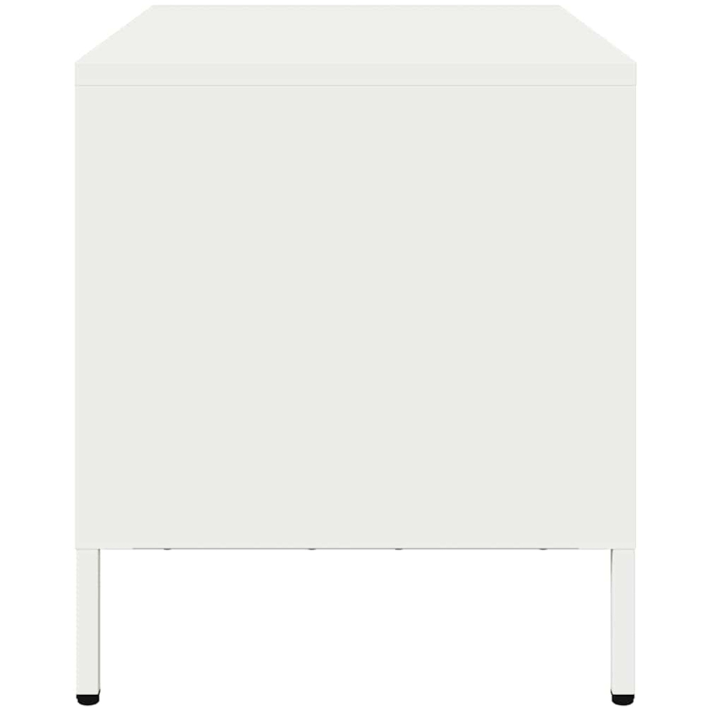 vidaXL 2 Drawer White Steel TV Cabinet Image 5