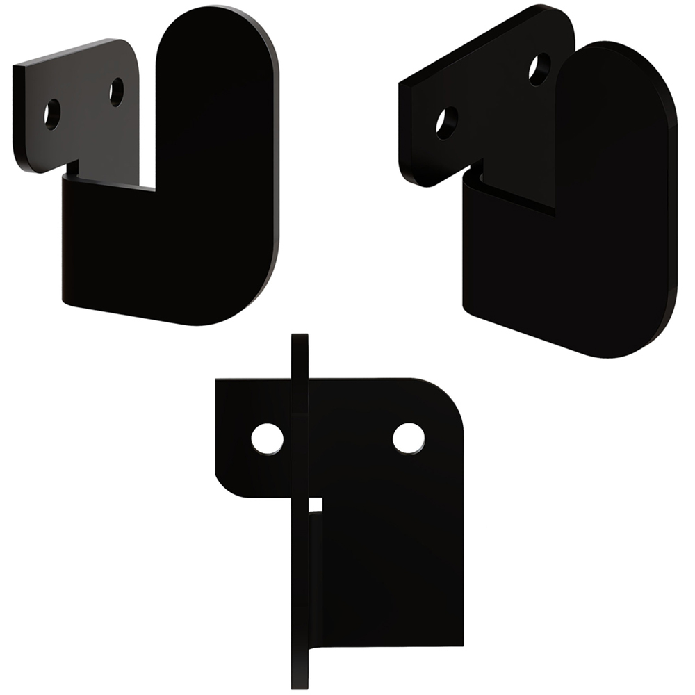 Decortie Luxa Black Metal Modern Wall Hook 3 Pack Image 1