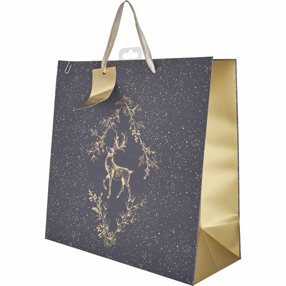 Wilko Luxe Sparkle Christmas Gift Bag Large Image 2
